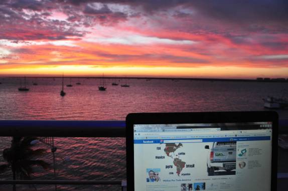 Inspiração para trabalhar! (em La Paz, na Baja California, no México)